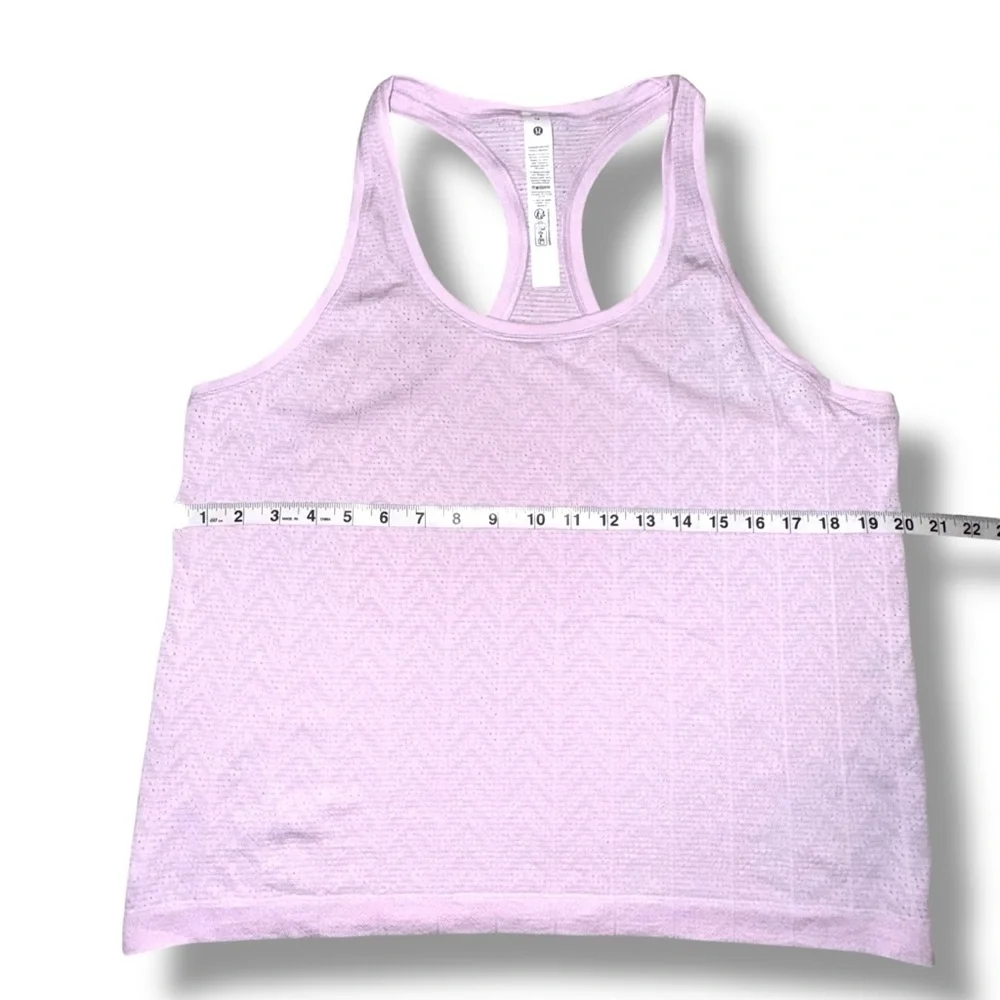 NWT LULULEMON Swiftly Pointelle Racerback Tank *Waist Herringbone Dot Pink 14